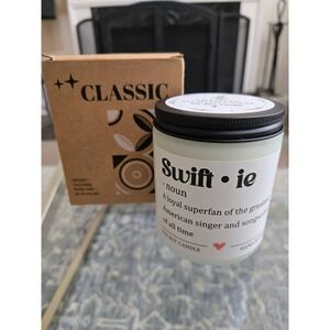 Swiftie Definition Soy Wax Candle Lavender Eucalyptus Scent 7oz